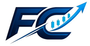 FundedControl FC logo rectangular minimalist trading monogram for prop firm trading discipline and risk management